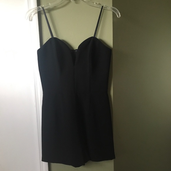 Amanda Uprichard women’s Sweetheart Neck Black Romper Size 4 - Picture 10 of 11